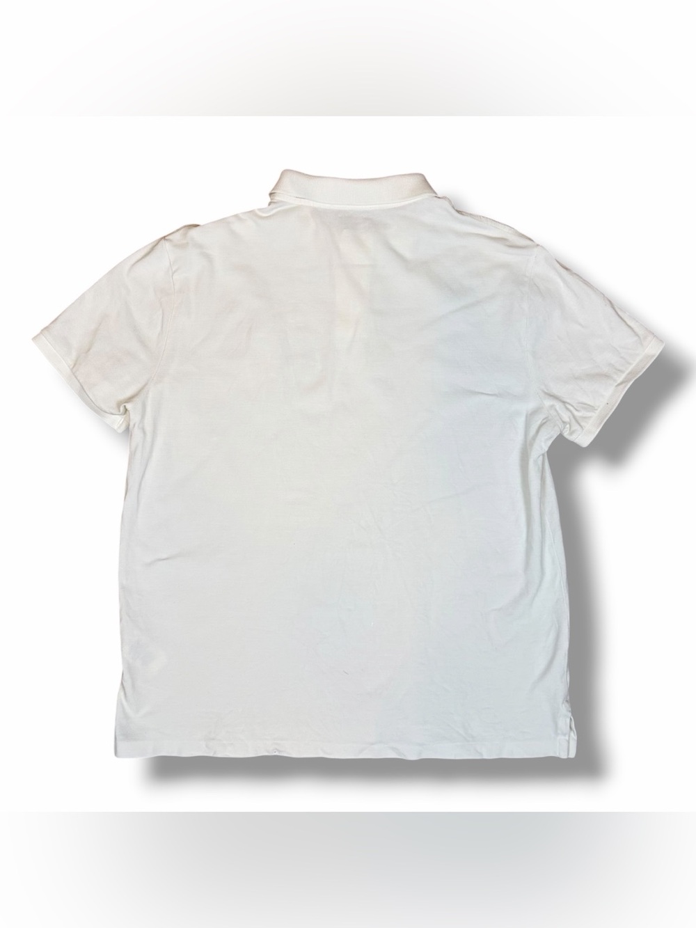 Polo Ralph Lauren Custom Slim USA Flag Big Pony Mesh Polo Shirt White Sz L - Picture 9 of 9